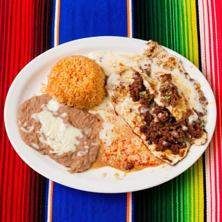 L8 Enchiladas, Rice, & Beans